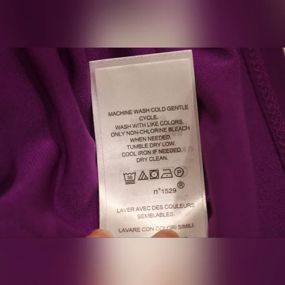 Lauren Ralph Lauren Women's Surplice Jersey Dress, Purple, 10 - Picture 8 of 9